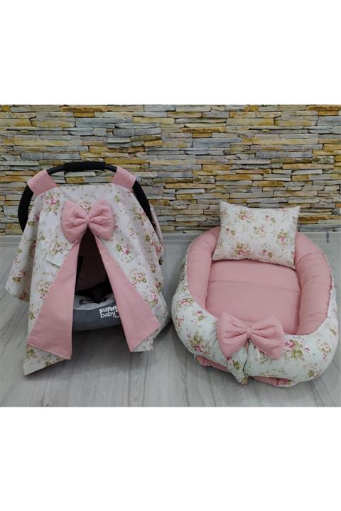 renklievimbeysehir Babynest Puset Örtüsü Set Mit Yeili Pudra
