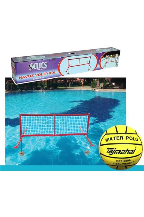 SCUCS Beyaz Su Topu Hediyeli Havuz Voleybol Filesi
