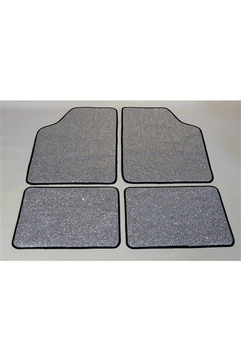 TASARIM ARABAM ATİKE ELİF AKIN Gümüş Rengi Araba Içi Pullu Paspas Takımı