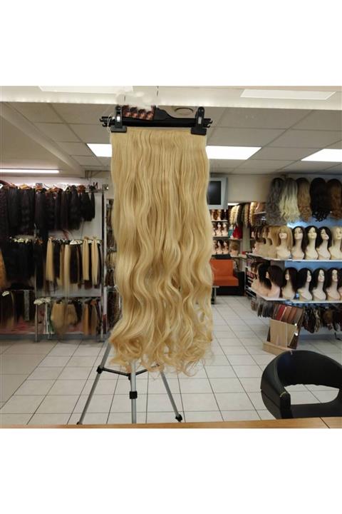 My Hair Türkiye Tek Parça Yarımay Çıtçıt Saç Koyu Platin Fiber Sentetik Renk Kodu-ya30