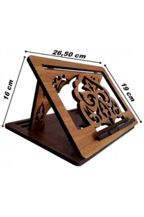 Mahi Max Rahle Açılır Kapanır Menteşeli Dekoratif Pratik Kitap Ve Tablet Masası 27x19x16 Cm