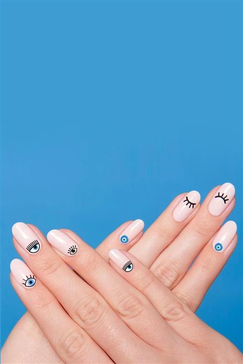 Flash Tattoos® Göz Tırnak Dövmesi - Tırnak Tattoo - Nail Art - Tırnak Sticker