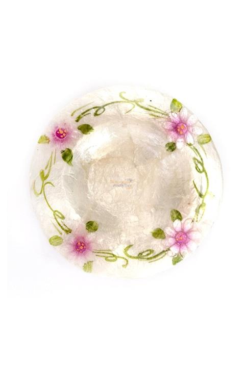 Dünyadan Hediyeler Menekşe Desenli Sedef Çay Tabağı