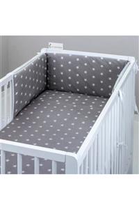 berababy Gri Yıldız Beşik Ve Montessori Kenar Koruma 60x120