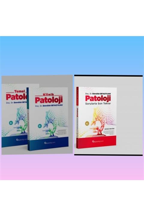 Drpatoloji Patoloji Konu Kitabı 1-2 Cilt + Patoloji Sorularla Son Tekrar Dr. Emrullah Beyazyıldız
