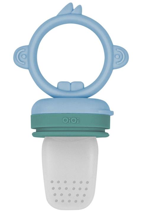 Oioi Mavi-Yeşil Püre Meyve - Sebze Süzgeci - Emziği Premium Silikon