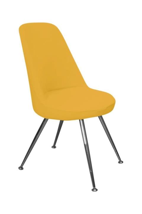 KILIFSAN Fransız Pamuklu Sarı Retro Sandalye Kılıfı