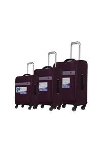 IT LUGGAGE 2313 Mor Kumaş 3'lü Valiz Seti