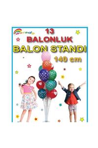 Eminonutoptanci Ayaklı Balon Süsleme Standı 13 Çubuklu Set 140 Cm