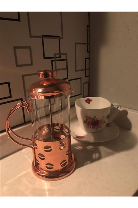 eravend Coffee Bean French Press Rose Gold