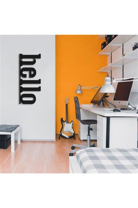 WiseDec Hello Metal Duvar Yazısı