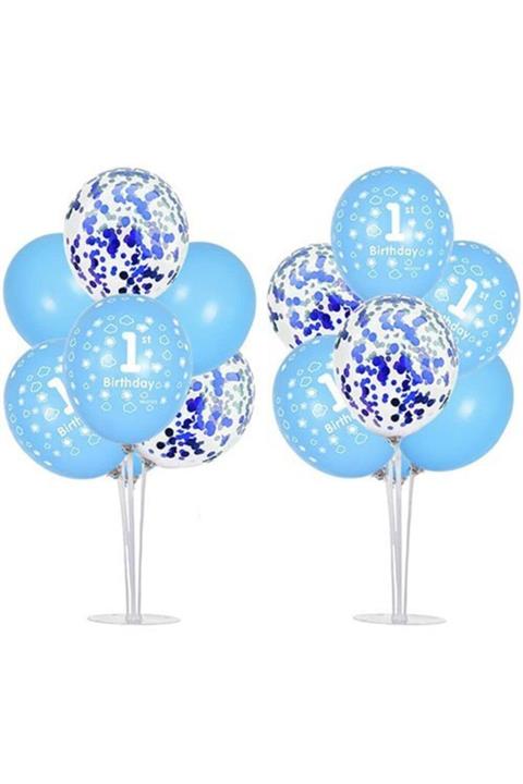 Happyland 1 Adet 1 Yaş Erkek Ayaklı Konfetili Balon Standı