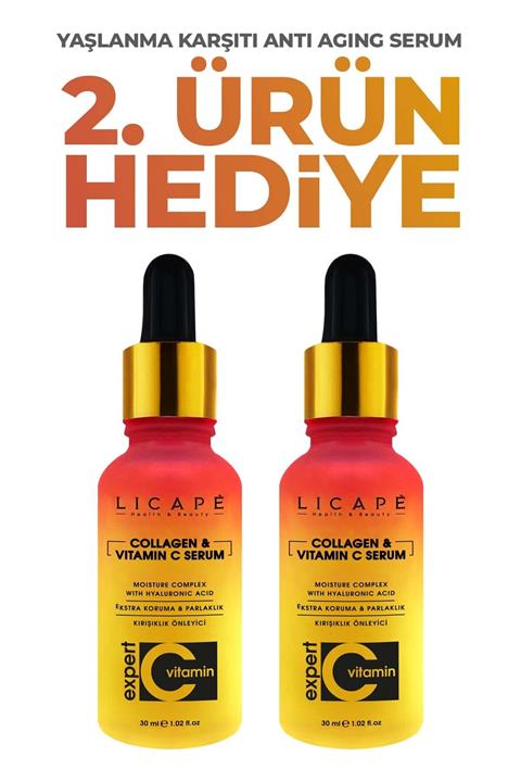 Licape Collagen + C Vitaminli Yaşlanma Karşıtı Cilt Serumu 30 Ml