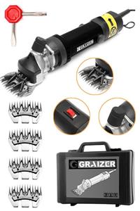 Graizer Alman 1600 W Metal Şanzuman Bakir Sargili Koyun Keçi Kirkma Kirpma Makinesi + 4 Yedek Bicak Hediye