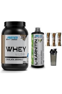 Protein Zamanı Whey Protein Tozu 1080 gr Çikolata L-karnitin 1000 ml Kombinasyonu