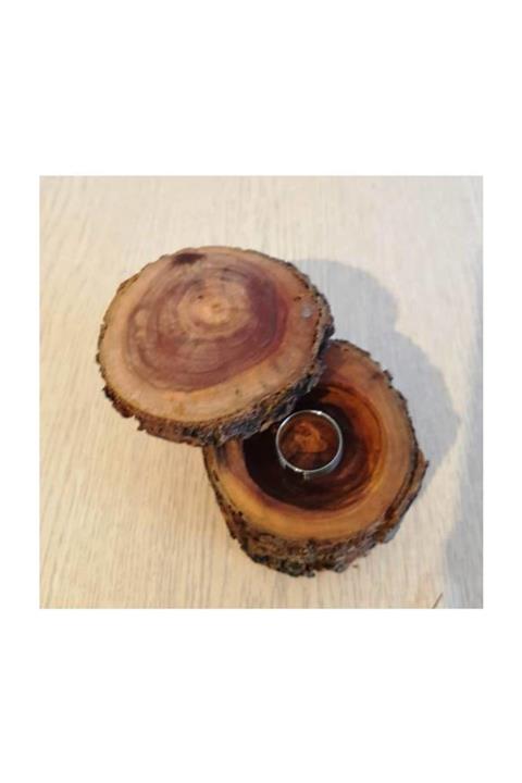 Handmade Otantik Kütük Yüzük Kutusu