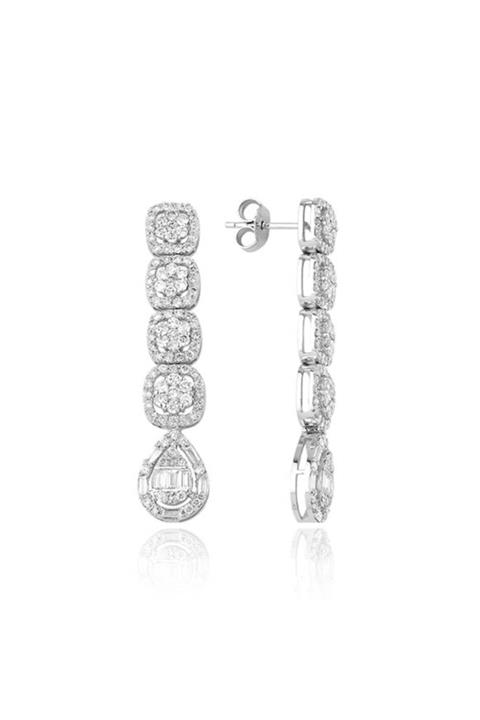 Emel Pırlanta 2.00 Ct. Pırlanta Baget Küpe