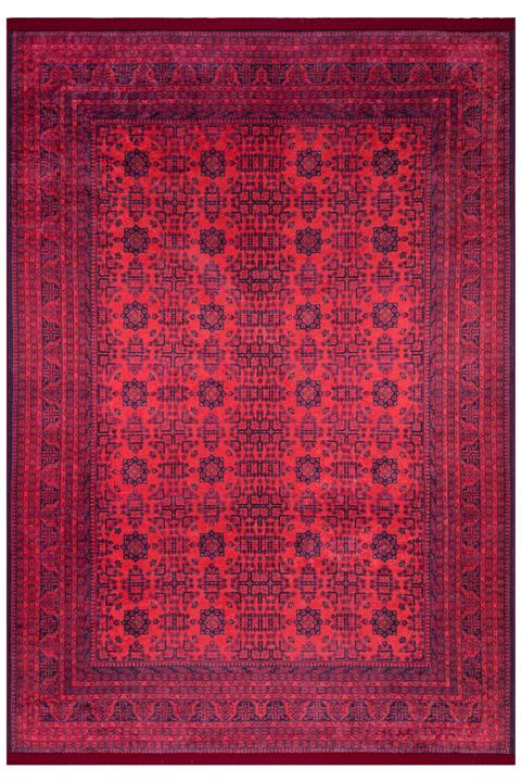 EVİMOD Cotton Afgan Eskitme Pamuk Tabanlı Dokuma Kilim 41000