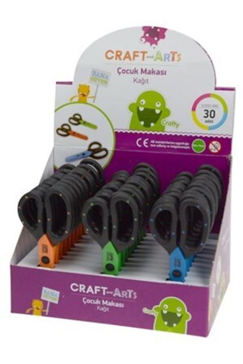 Craft and Arts Sadece Kağıt Kesen Çocuk Makası 30 Lu