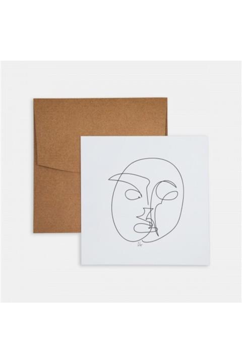 PK Design Line Drawings Face 1 Mini Poster