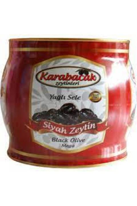 Karabacak Zeytin Siyah Zeytin Mega Boy 2kg Teneke