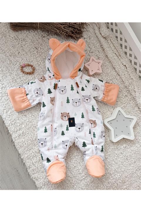 rabbit&mood Unisex Bebek Somon Kapüşonlu Astronot Tulum