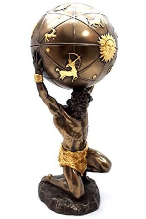 saksı deposu Dünya Taşıyan Adam Heykeli