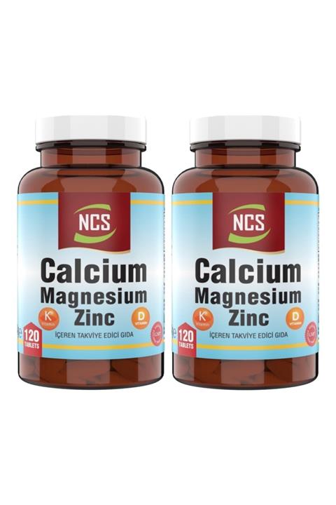 NCS Calcium Magnesium Çinko D&k Kalsiyum 2 Kutu X 120 Tablet
