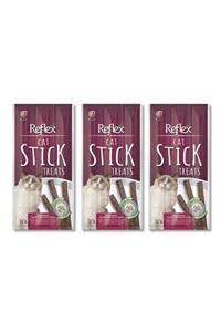 Reflex Tahılsız Kümes Hayvanı ve Ciğerli Stick Kedi Ödül Maması 3x5 gr - 3 Paket