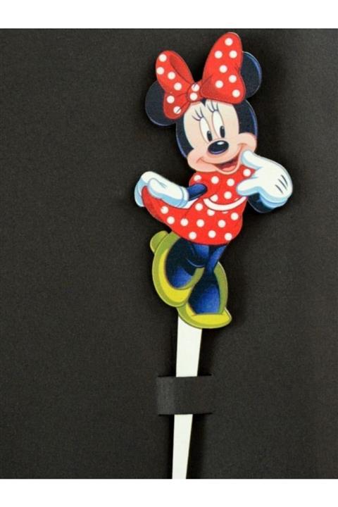 parti sürprizi Minnie Mouse Pasta Kürdan Süsü  1 Adet