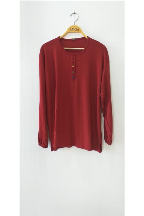 Ravza giyim Viskon Penye Yaka Düğmeli Bluz