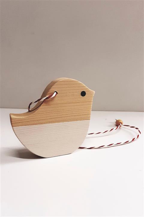 Coolkids Studio Dekoratif Kuş Blok, Beyaz