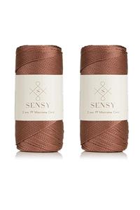 SENSY Premium Polyester Makrome Ipi 2 Mm 2li Set Bakır,makrome Ip,makrame,supla,çanta Ipi,no:4