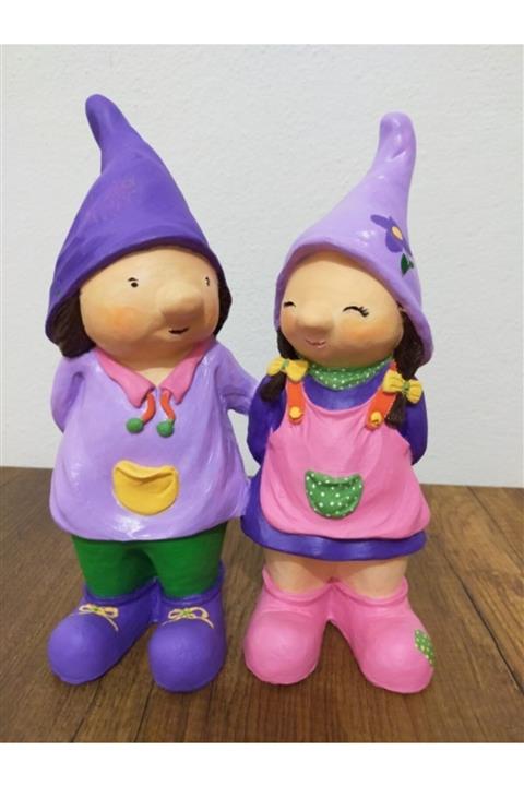 AYMEL DESİNG Ikili Cüce Biblo- 26cm