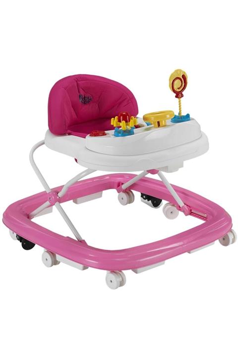BabyHope Lüx Oyuncaklı Yürüteç Pembe