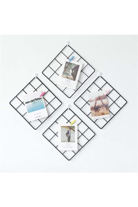 Tiydem Tel Pano Not Fotoğraf Askılığı Dekoratif Metal Duvar Panosu 30x30 - 4 Adet Fiyatı