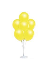 LAUREL DREAM Balon Standı ve  10 Adet Sedefli Metalik Sarı Balon Seti