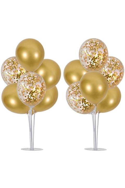 partisüs Gold Krom Ayaklı Balon Standı 2'li
