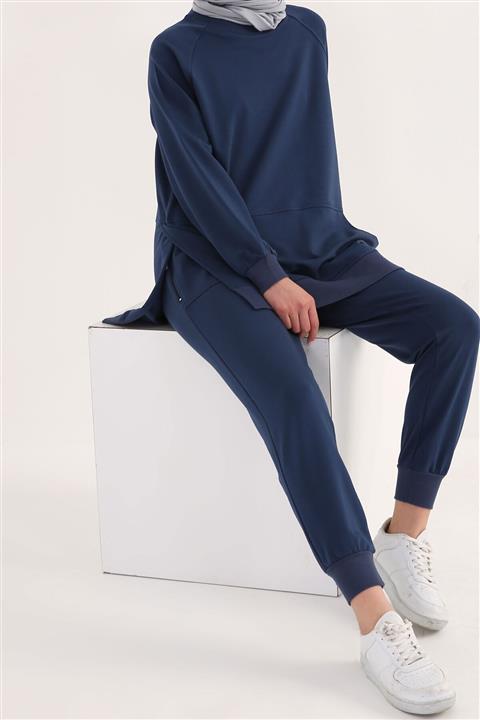 ALLDAY Kadın Mavi Nakış Detaylı Eşofman Takımı