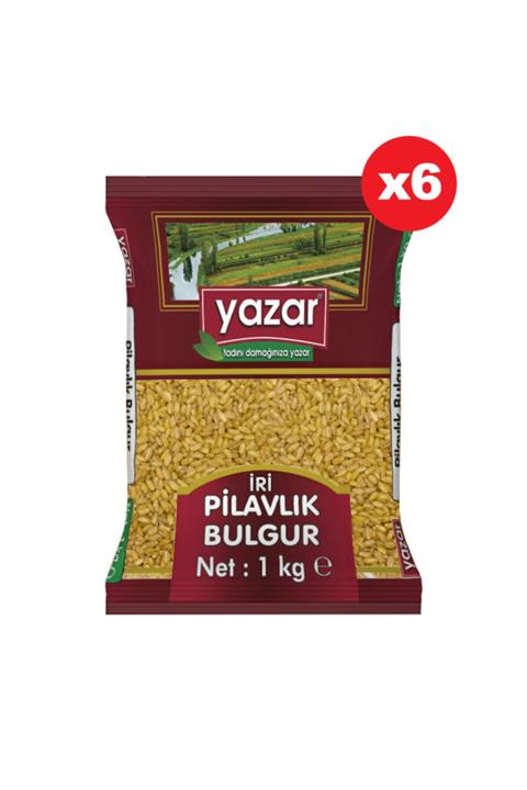 YAZAR Iri Taneli Pilavlık Bulgur 1 Kg X 6 Paket