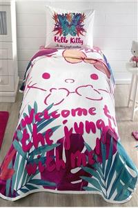 Lisanslı Tek Kişilik Pike Takımı - Hello Kitty Jungle