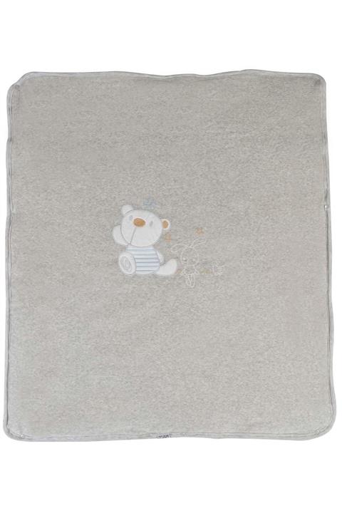 Aziz Bebe 11367 Erkek Bebek Kadife Battaniye 85x100 Cm