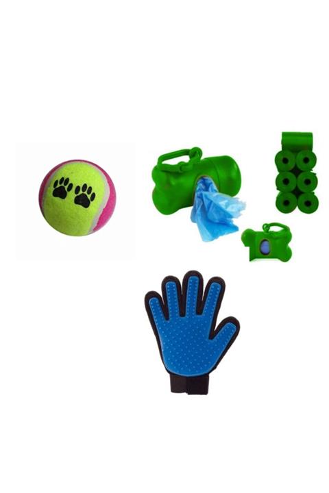 Dream Plus Köpek Tenis Topu Oyuncak Ve Eldiven Seti Pati Set 2