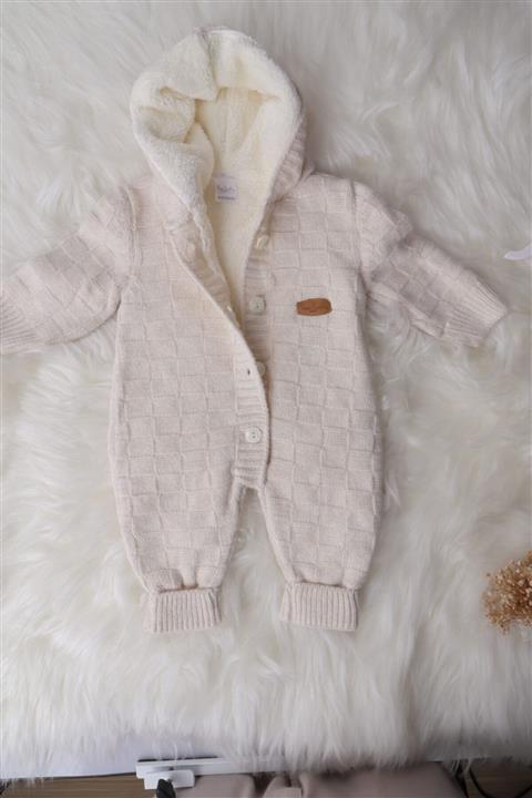 Pierre Cardin Baby Unisex Ekru Pierre Cardin Bebek Triko Tulum