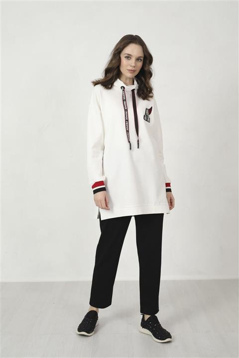 Mymood Dik Yaka Eşofman Takım Beyaz