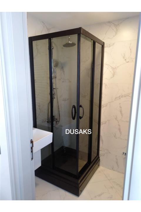 DUSAKS Siyah Duşakabin Füme Cam H 190