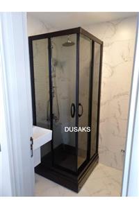 DUSAKS Siyah Duşakabin Füme Cam H 190