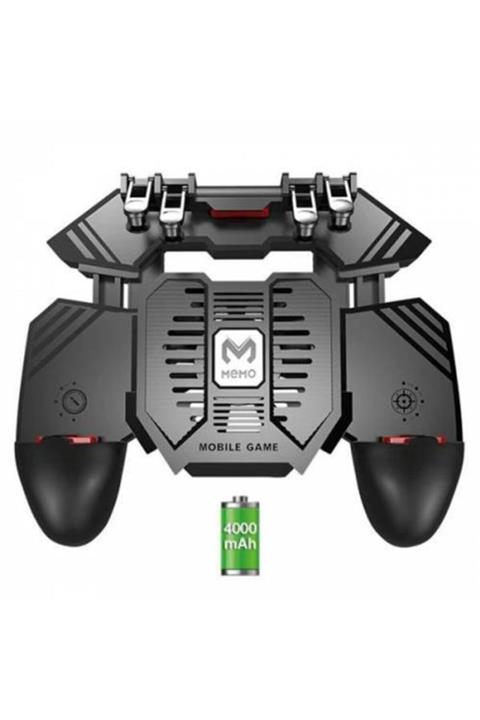 Asaf Eticaret Polham 4000mah Powerbankli Telefon Soğutuculu Fanlı Oyun Kolu, Pubg Ateş Tuşlu Soğutuculu Oyun Kolu