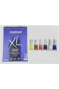 Winsor Newton A4 Defter 300 gr + Yağlı Boya Ana Renkler 6'lı