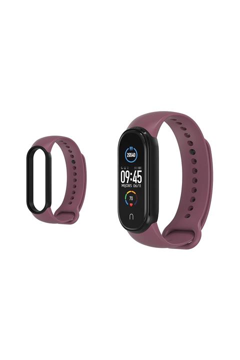 Xiaomi Mi Band 5 / Mi Band 6 Uyumlu Çerçevesi Renkli Özel Tasarım Esnek Yumuşak Kordon Kayış